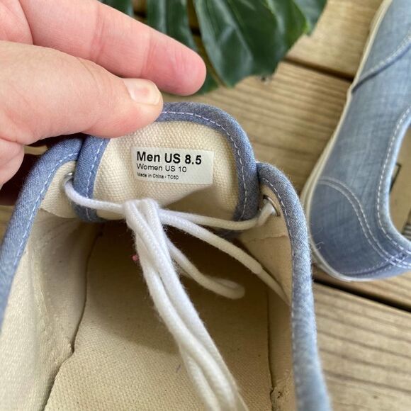 Vans Chambray Denim Low Top Sneakers M 8.5 / W 10 - Picture 6 of 6